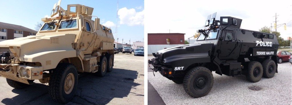 Before and after images of a tank custom painted by Blackburn Collision Center